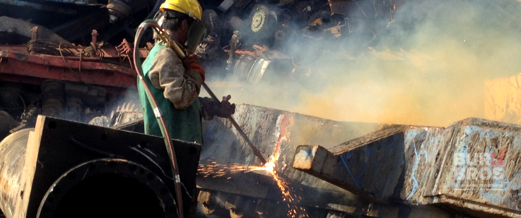 Picture of torchman cutting a 36 Ton Crane Base being processed to customers requirements